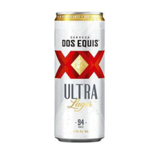 Cerveza xx ultra lager sleek lata 355ml pza