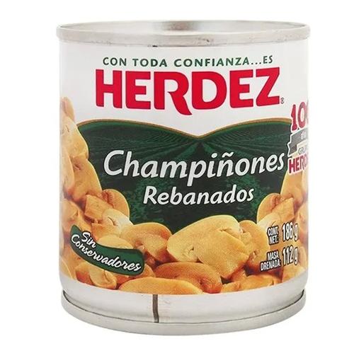 Champiñon rebanado herdez 186 gr pza