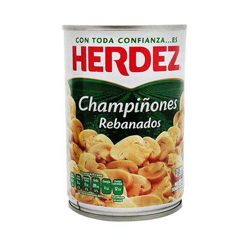 Champiñon rebanado herdez 380 gr pza