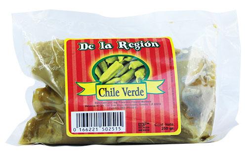 Chile Verde en Rajas de la Región 250 gr