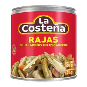 Chiles en rajas la costeña 220 gr pza