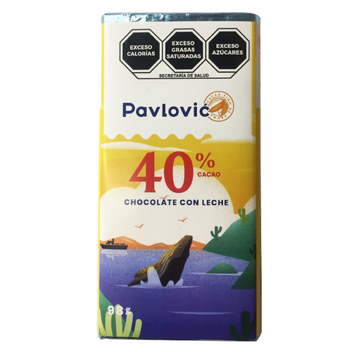 Chocolate 40% con azúcar pavlovic 85gr pza