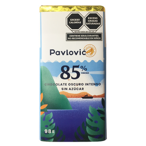 Chocolate 85% sin azúcar pavlovic 85gr pza