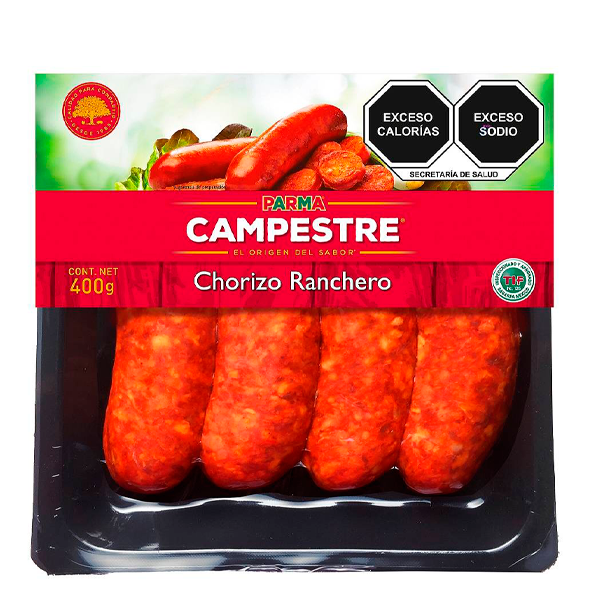 Chorizo ranchero campestre parma 400gr pza