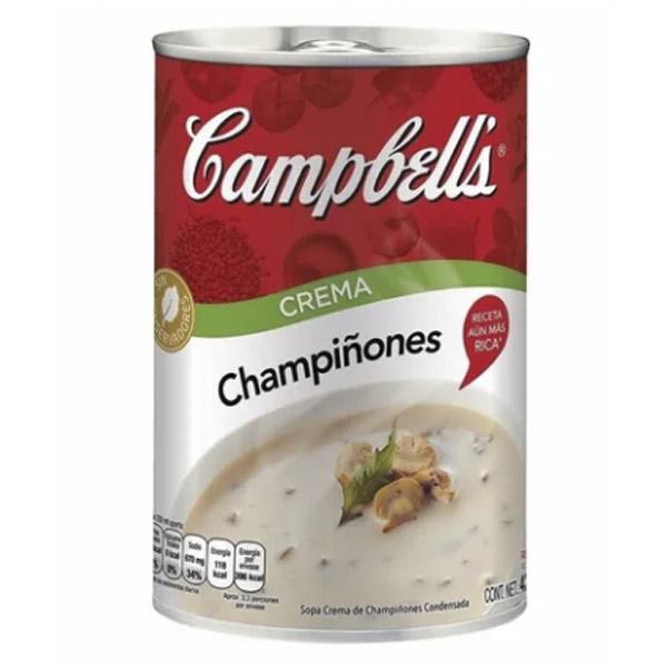 Crema de champiñon campbells 420gr pza