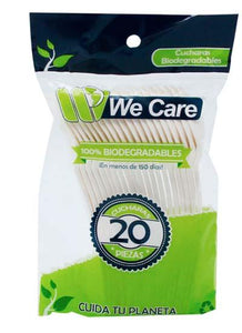 Cuchara mediana biodegradable we care c/20pzas pza