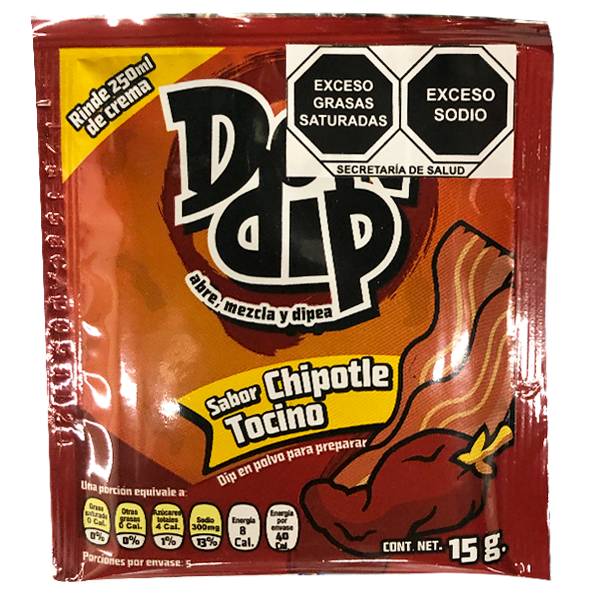 Dip de chipotle y tocino don dip 15gr pza
