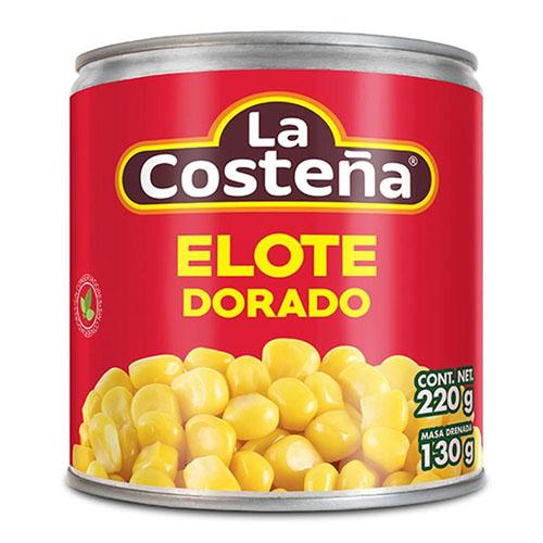 Elote dorado la costeña 220 gr pza