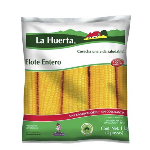 Elote entero la huerta c/4 pzas pza