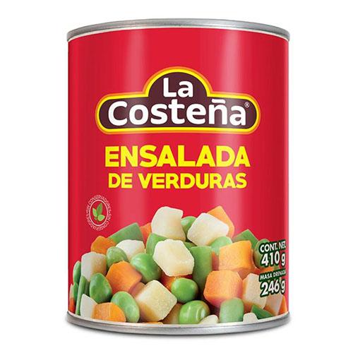 Ensalada de verduras la costeña 410 gr pza