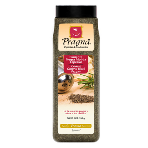 Especia pimienta negra molida pragna 530gr pza