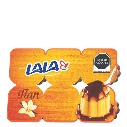 Flan vainilla lala six pack 100gr
