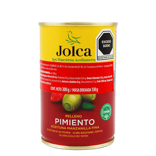 Aceituna rellena de pimiento la Jolca 300gr pza