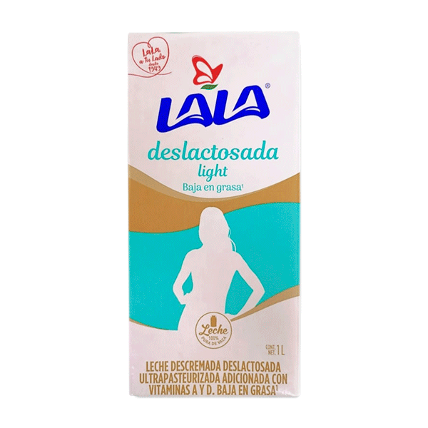 Leche deslactosada light vive lala 1 lt pza