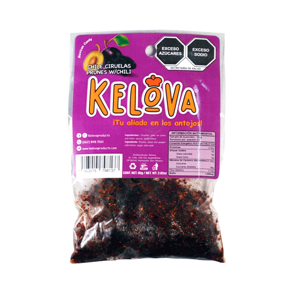 Ciruelas enchiladas kelova 80 gr pza