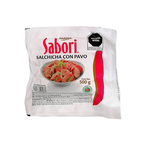 Salchicha de pavo sabori 500gr pza