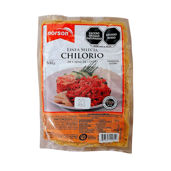 Chilorio de cerdo norson 500 gr pza