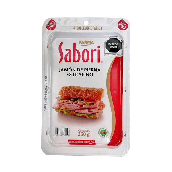 Jamón de pierna extra fino sabori 250gr pza