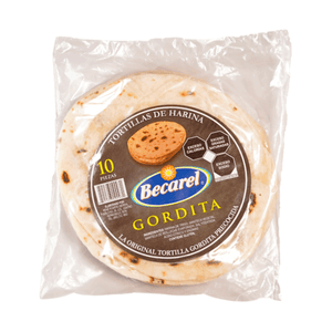 Tortilla gordita becarel con 10 pzas