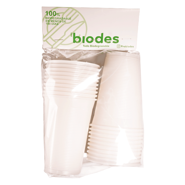 Vaso 16oz. liq. frio almidon de maiz 15 pza