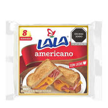 Queso amarillo singles lala 144 gr pza