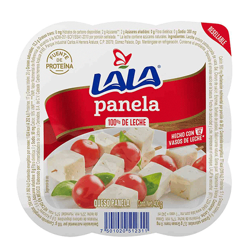 Queso panela lala 400 gr pza