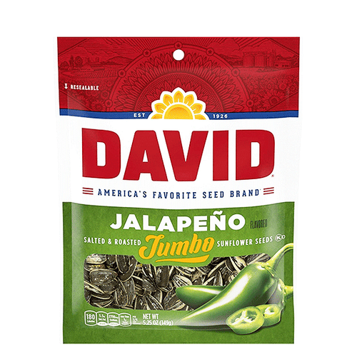 Semilla de girasol jalapeño hot salsa david 149g pza