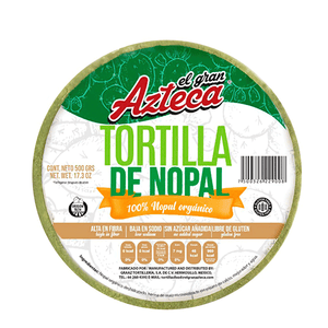 Tortilla de nopal el gran azteca 500gr pza