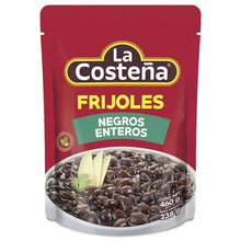 Frijoles negros enteros bolsa pouch la costeña 460 gr. pza