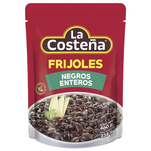 Frijoles negros enteros bolsa pouch la costeña 460 gr. pza