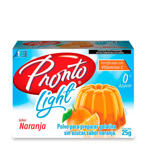 Gelatina naranja light pronto 25gr
