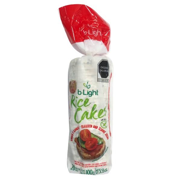 Galleta de Arroz INFL Natural Be Ligth 100 Gr 20 Pz Linaza y Aj