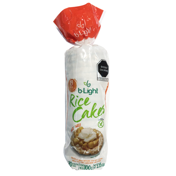 Galleta de arroz infl. natural miel y stevia be light 100g pza
