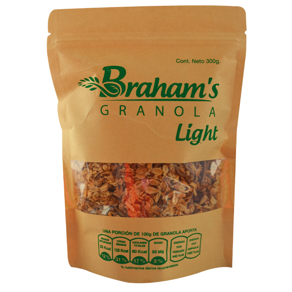 Granola gourmet light brahams 300gr pza