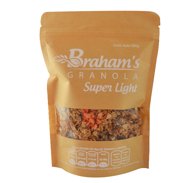 Granola gourmet super light brahams 300gr pza