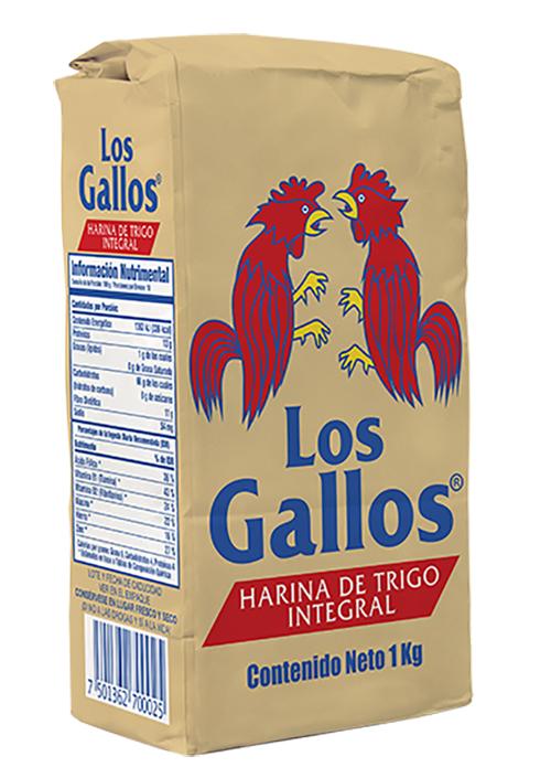 Harina integral los gallos 1kg pza