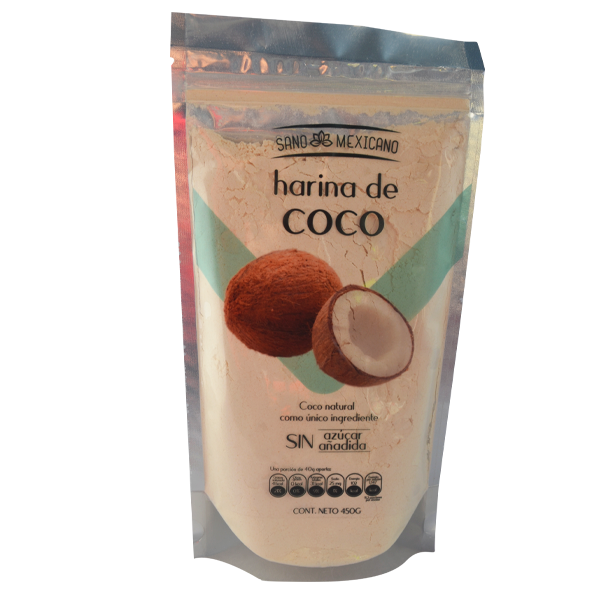 Harina de coco sano mexicano 450gr pza