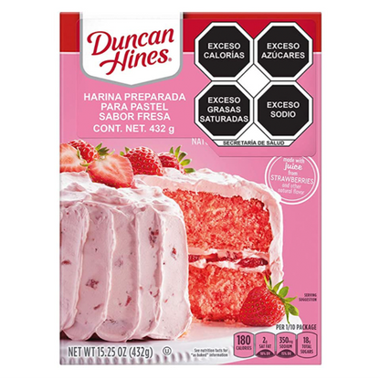 Harina Para Pastel Duncan Fresa Supremo 432 Gr