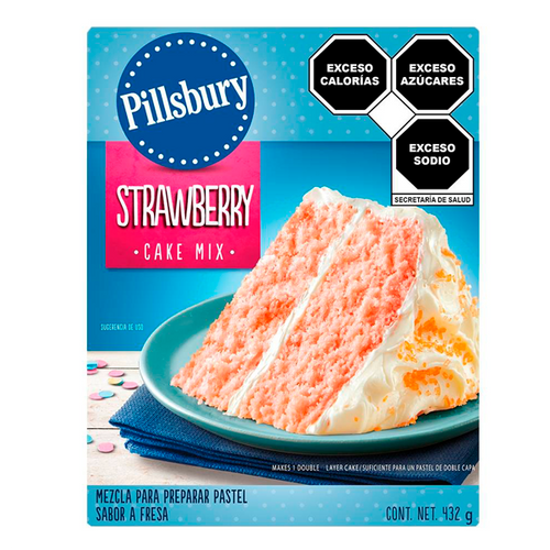 Harina para pastel pillsbury fresa 432gr pza