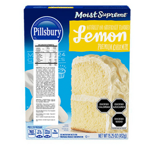 Harina para pastel pillsbury limón 432gr pza