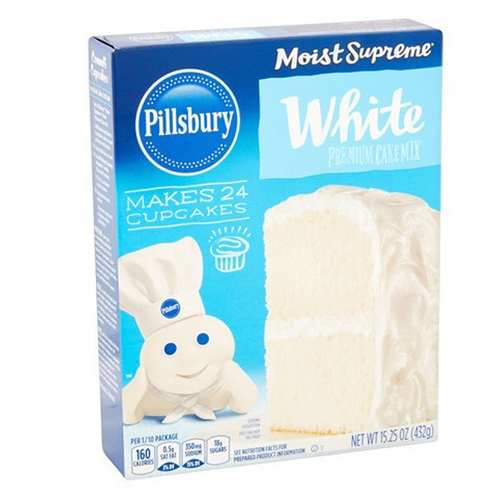 Harina para pastel pillsbury vainilla blanca 432gr pza
