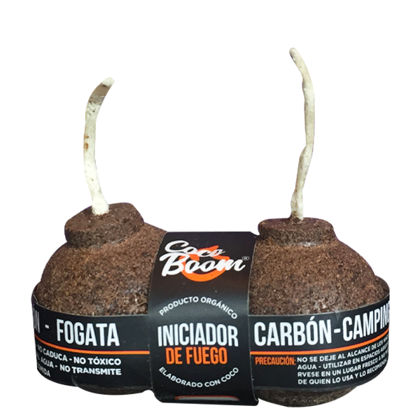 Iniciador de fuego coco boom con 2 pzas