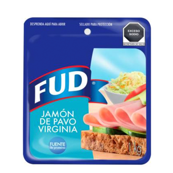 Jamón de pavo virginia fud  250 gr pza