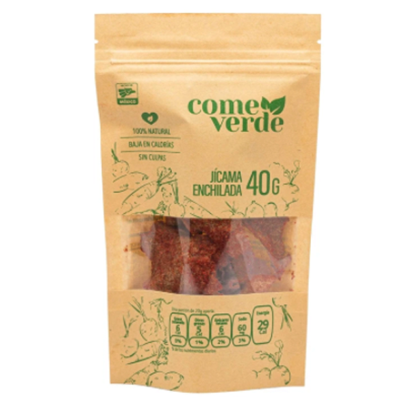 Jícama enchilada chips come verde 40gr pza
