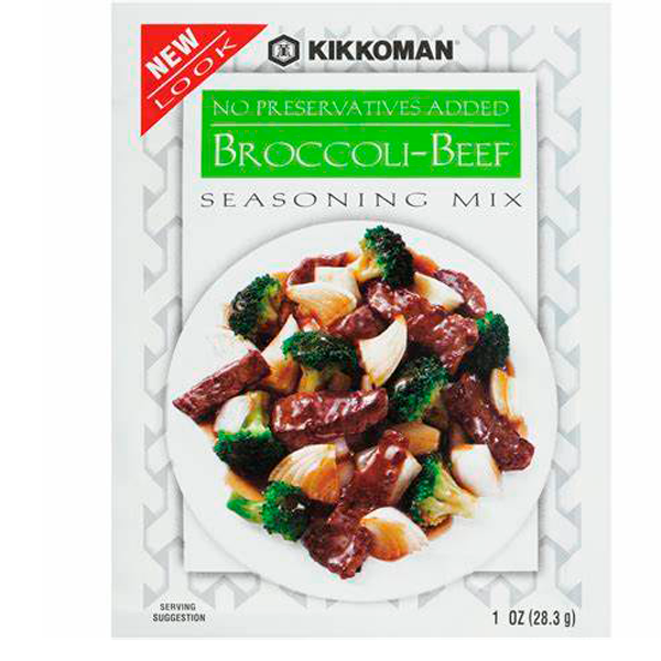 Sazonador kikkoman brocoli con carne mix