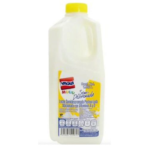 Leche semidescremada 2% yaqui 1/2 gl pza