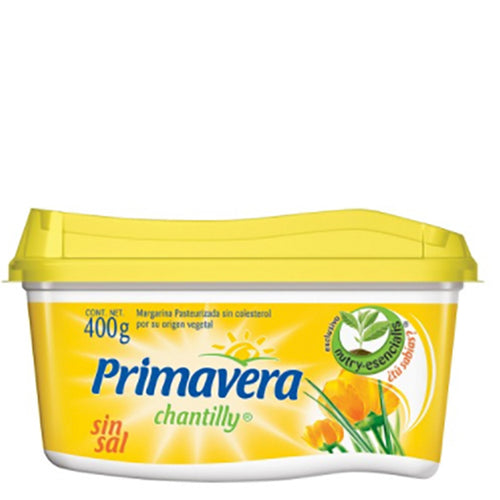 Margarina primavera chantilly sin sal 400 gr pza