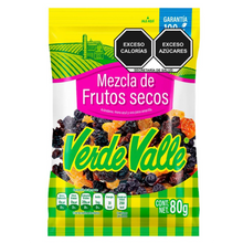 Mezcla de frutos secos verde valle 80gr pza