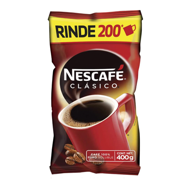 Café nescafé clásico bolsa 400gr pza