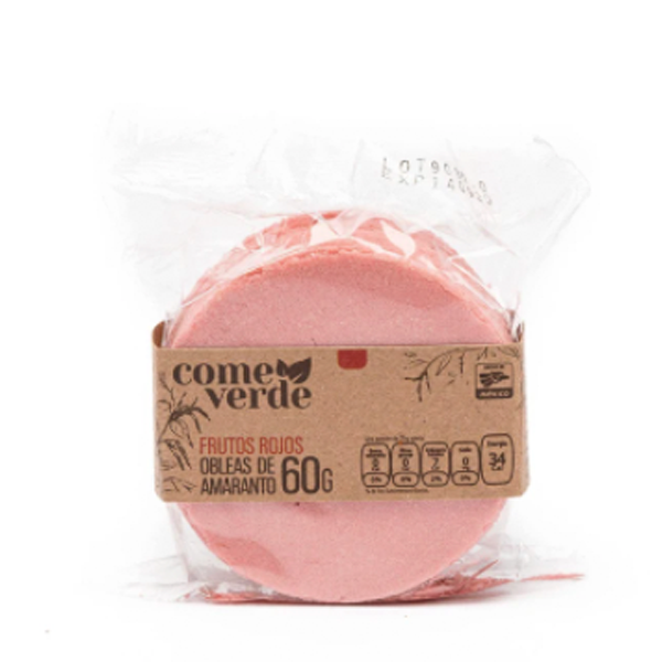 Oblea frutos rojos come verde 60gr pza